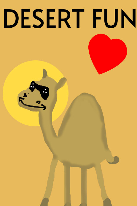 Plantilla de Joyful Desert Fun Poster Camel Ride | PosterMyWall