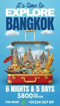 Joyful Discover Bangkok, Instagram Story template