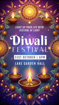 Joyful Diwali Festival event invite Instagram Story Indaba yaku-Instagram template