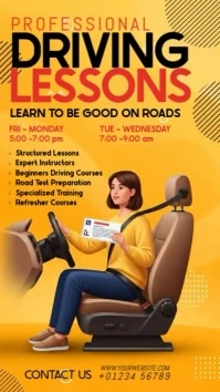 Joyful Driving Lessons Ad Instagram Story template