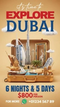 Joyful Dubai Vacation Instagram Story template