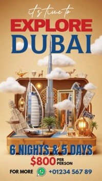 Joyful Dubai Vacation Instagram Story template