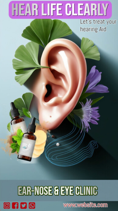 Joyful Ear Drops Flyers Whatsapp Status template