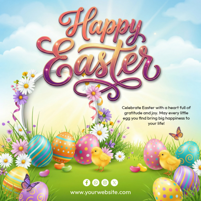 Copy of Joyful Easter Celebration Instagram Post | PosterMyWall