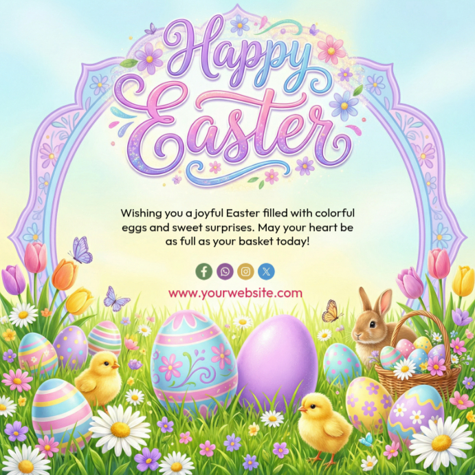 Copy of Joyful Easter Celebration Instagram Post | PosterMyWall