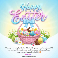 Joyful Easter Celebration Square Video template