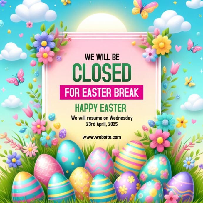 Easter Closure Announcement Template | PosterMyWall