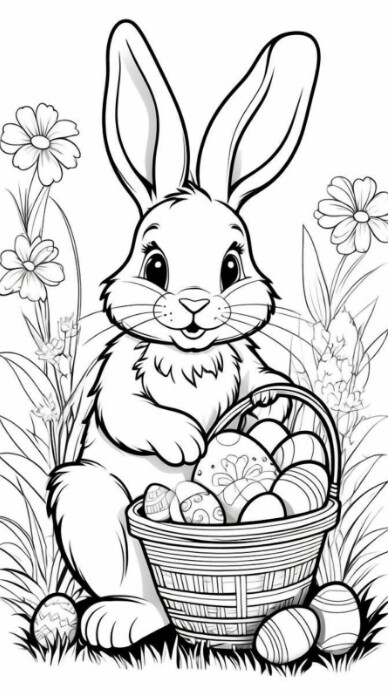 Joyful Easter Coloring Page Whatsapp Status Template | PosterMyWall