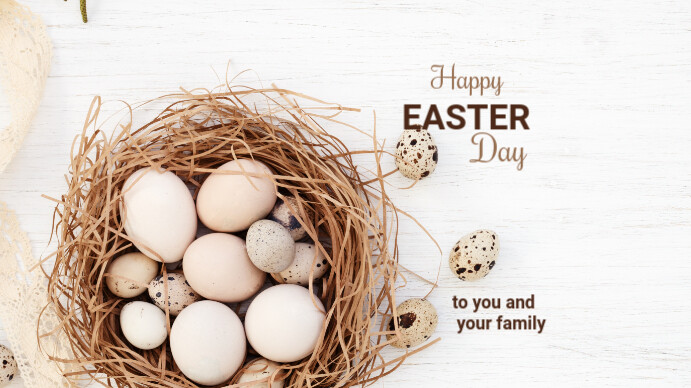 Joyful Easter Day Presentation (16:9) template