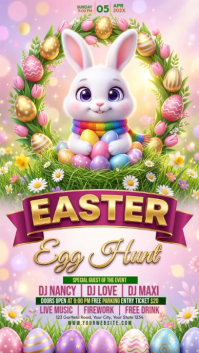 Joyful Easter Egg Hunt Instagram Story Video template