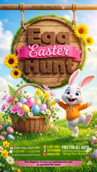 Joyful Easter Egg Hunt Instagram Story Video template