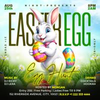 Joyful Easter Egg Hunt Party Instagram Post template