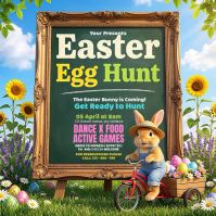 Joyful Easter Egg Hunt Square Video 方形(1:1) template
