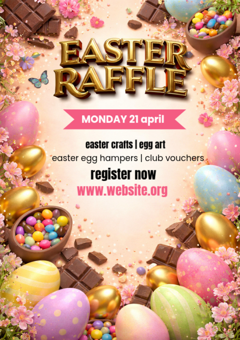 Easter Raffle Posters Template | PosterMyWall