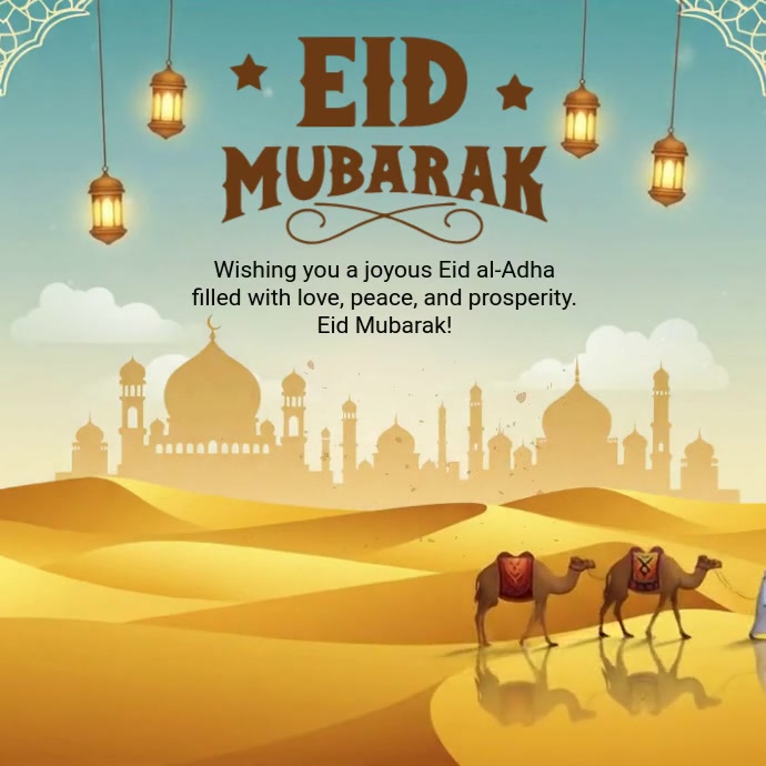 Joyful Eid ul adha Square (1:1) template