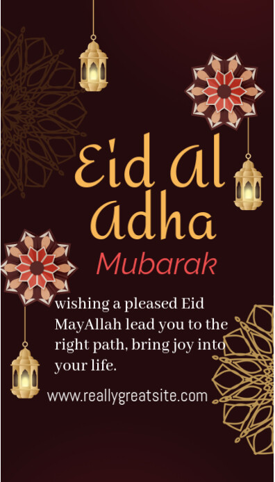 Joyful Eid Al Adha Mubarak  Business Card template