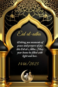 Joyful Eid Al-adha  Pinterest Graphic template
