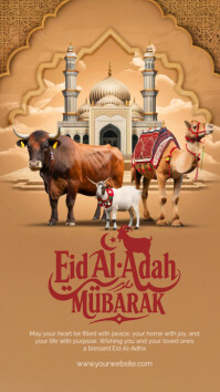 Marron Eid Al-Adha Celebration Instagram Story Template
