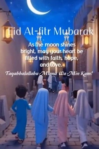 Joyful Eid Al-fitr Mubarak 1446,2025 Pinterest Graphic Pinterest-Grafik template