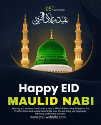 Joyful Eid Milad Un Nabi Wishes Instagram Portrait template