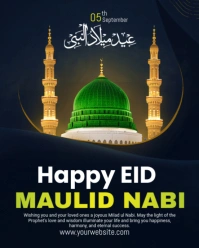 Joyful Eid Milad Un Nabi Wishes Instagram Portrait template