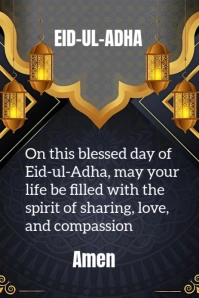 Joyful Eid Ul Adha Pinterest Graphic template