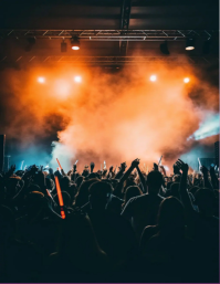 Joyful Electric Night Concert Crowd Flyer (us Letter) template