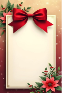 Gul Christmas Floral Background Poster Template
