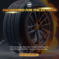 Joyful Extreme Terrain Tire Durability Ad Instagram Post template