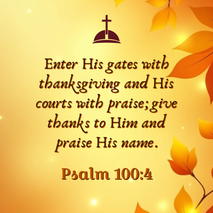 Joyful Fall Autumn Bible Memory Verse Scripture Art Poster Banner Flyer Share Social Media Sunday Sc template