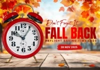 Joyful Fall Back Video Template Postcard Postkarte