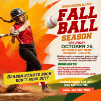White Fall Ball Season โพสต์บน Instagram Template