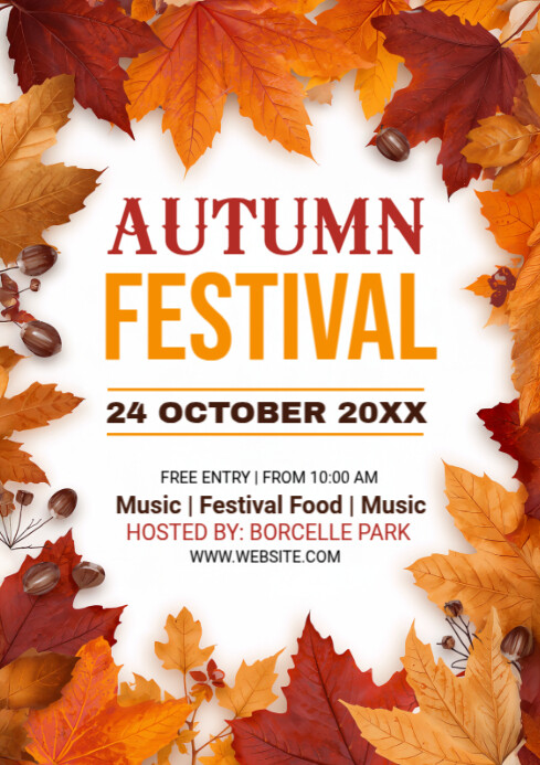Copy of Joyful Fall Festival Party Poster A4 | PosterMyWall