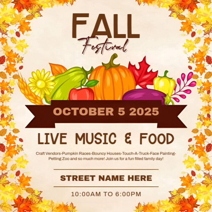 Copy of Joyful Fall Party Square (1:1) | PosterMyWall