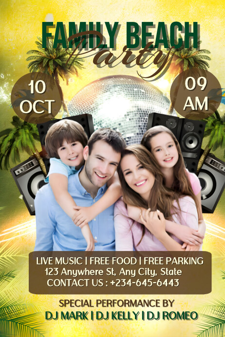 Copy of Joyful Family Beach Party Poster | PosterMyWall