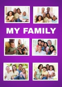 Joyful Family Collage A4 template