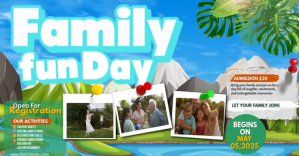 Joyful Family Funday  Facebook Shared Image template