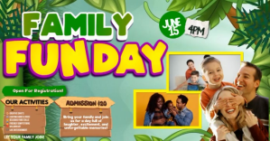 Joyful Family Funday  Facebook Shared Image template