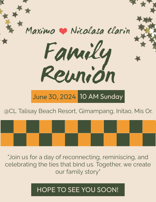 Joyful Family Reunion Flyer (us Letter) template