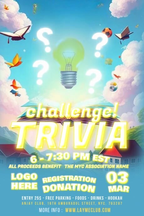 Joyful Family Trivia Poster Template | PosterMyWall