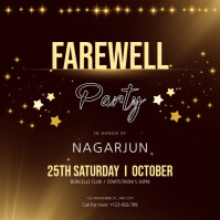 Joyful Farewell Party Invitation Flyer Design Instagram Post template