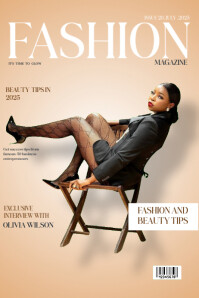 Joyful Fashion Magazine Model  Poster template