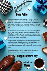 Joyful Father's Day Appreciation Letter  Pinterest Graphic template