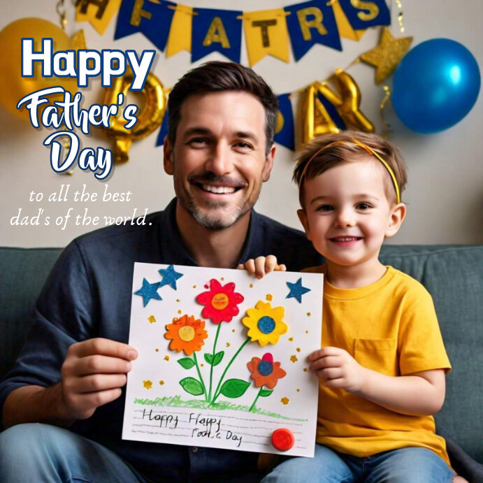 Joyful Father's Day Instagram Post Template | PosterMyWall