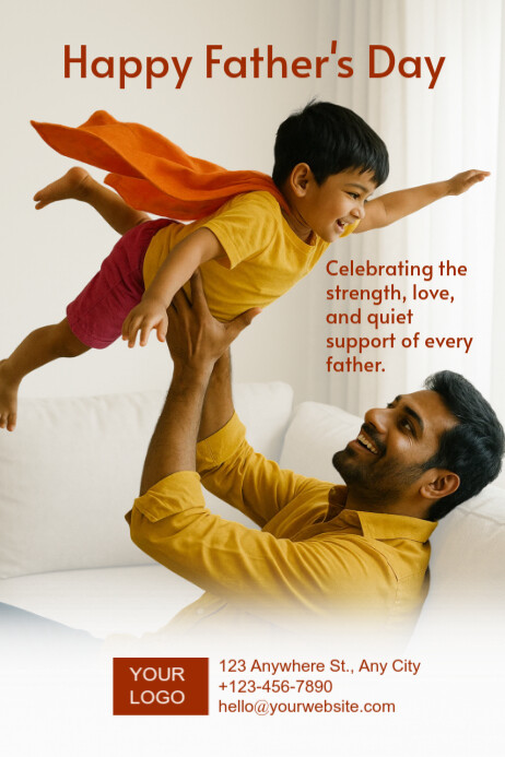 Joyful Father's Day Poster template