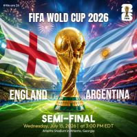 Joyful FIFA World Cup 2026 Semi-final Instagram Post template