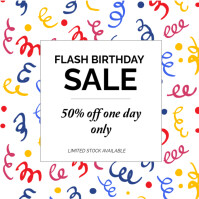 Joyful Flash Birthday Sale Instagram Post template