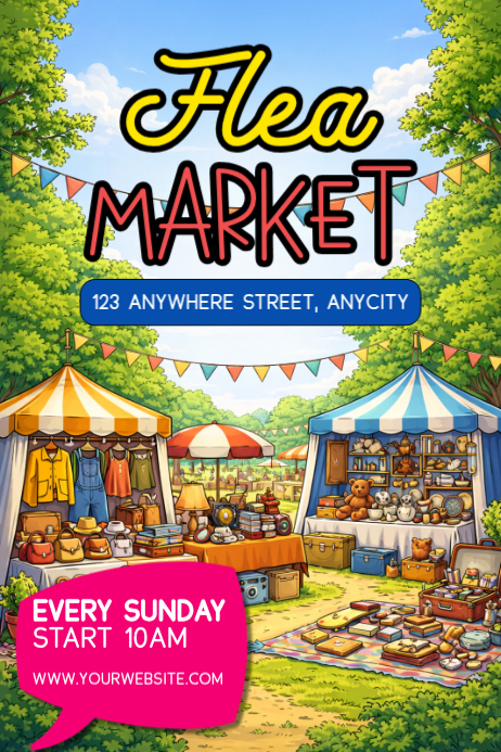 Flea Market Posters Template | PosterMyWall