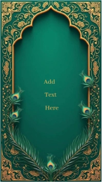 Joyful Floral Islamic Greeting Card  Instagram Story template