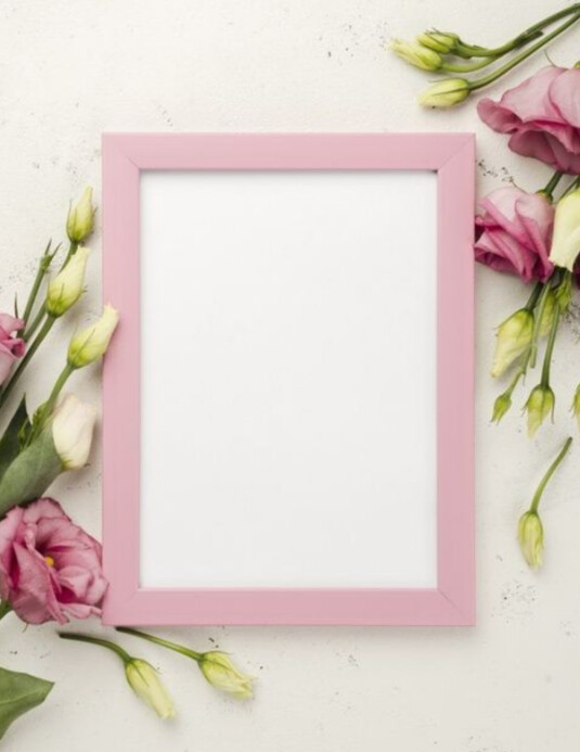 Joyful Flowered Photo Frame Flyer (us Letter) Template | PosterMyWall